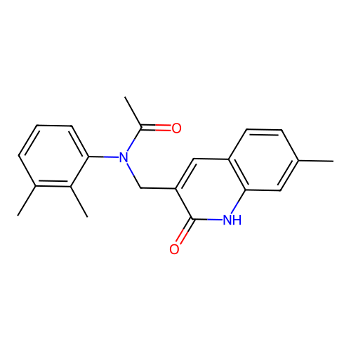 N-(2,3-dimethylphenyl)-N-[(7-methyl-2-oxo-1H-quinolin-3-yl)methyl]acetamide structure
