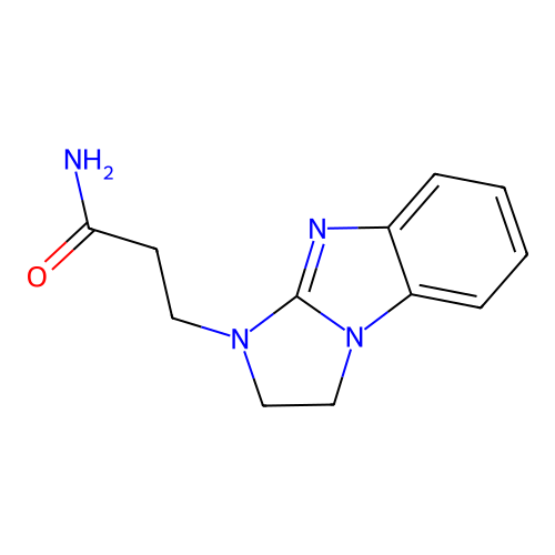 3-(2,3-dihydro-1H-imidazo[1,2-a]benzimidazol-1-yl)propanamide structure