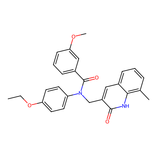 N-(4-ethoxyphenyl)-3-methoxy-N-[(8-methyl-2-oxo-1H-quinolin-3-yl)methyl]benzamide structure