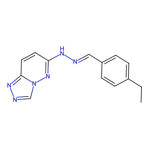 6-[(2E)-2-(4-ethylbenzylidene)hydrazinyl][1,2,4]triazolo[4,3-b]pyridazine structure