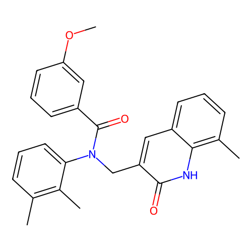 N-(2,3-dimethylphenyl)-3-methoxy-N-[(8-methyl-2-oxo-1H-quinolin-3-yl)methyl]benzamide structure