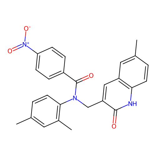 N-(2,4-dimethylphenyl)-N-((2-hydroxy-6-methylquinolin-3-yl)methyl)-4-nitrobenzamide structure