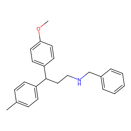 N-benzyl-3-(4-methoxyphenyl)-3-(4-methylphenyl)propan-1-amine structure