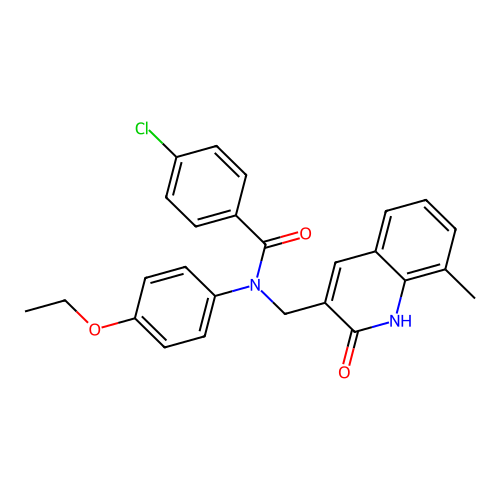 4-chloro-N-(4-ethoxyphenyl)-N-((2-hydroxy-8-methylquinolin-3-yl)methyl)benzamide structure