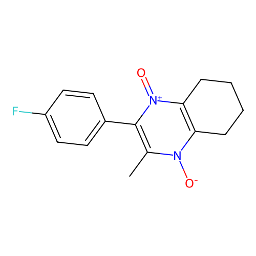 2-(4-Fluorophenyl)-3-methyl-5,6,7,8-tetrahydroquinoxaline 1,4-dioxide structure