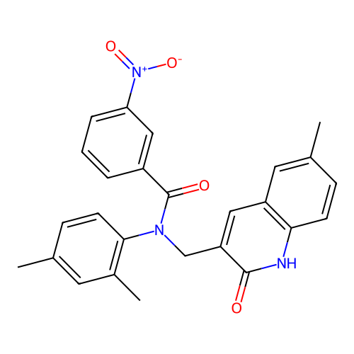 N-(2,4-dimethylphenyl)-N-((2-hydroxy-6-methylquinolin-3-yl)methyl)-3-nitrobenzamide structure