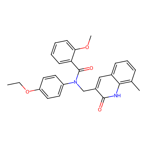 N-(4-ethoxyphenyl)-2-methoxy-N-[(8-methyl-2-oxo-1H-quinolin-3-yl)methyl]benzamide structure