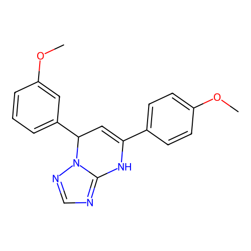 7-(3-methoxyphenyl)-5-(4-methoxyphenyl)-4,7-dihydro-[1,2,4]triazolo[1,5-a]pyrimidine structure