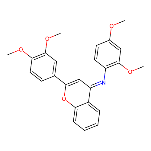 (E)-N-(2-(3,4-dimethoxyphenyl)-4H-chromen-4-ylidene)-2,4-dimethoxyaniline structure