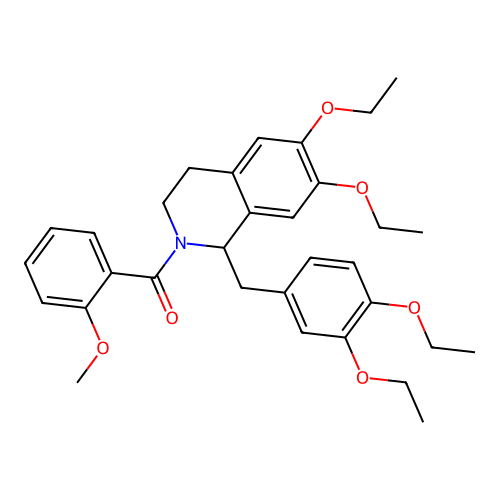 (1-(3,4-diethoxybenzyl)-6,7-diethoxy-3,4-dihydroisoquinolin-2(1H)-yl)(2-methoxyphenyl)methanone structure