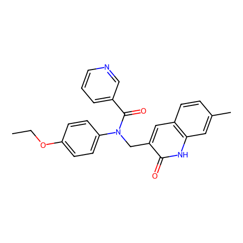 N-(4-ethoxyphenyl)-N-((2-hydroxy-7-methylquinolin-3-yl)methyl)nicotinamide structure