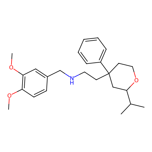 [(3,4-DIMETHOXYPHENYL)METHYL]({2-[4-PHENYL-2-(PROPAN-2-YL)OXAN-4-YL]ETHYL})AMINE structure