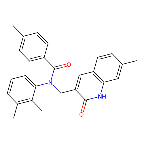N-(2,3-dimethylphenyl)-N-((2-hydroxy-7-methylquinolin-3-yl)methyl)-4-methylbenzamide structure