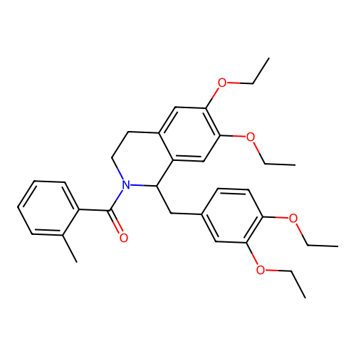 (1-(3,4-diethoxybenzyl)-6,7-diethoxy-3,4-dihydroisoquinolin-2(1H)-yl)(o-tolyl)methanone structure
