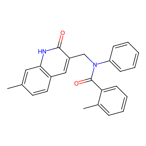 N-((2-hydroxy-7-methylquinolin-3-yl)methyl)-2-methyl-N-phenylbenzamide structure