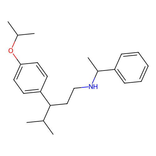 3-(4-isopropoxyphenyl)-4-methyl-N-(1-phenylethyl)pentan-1-amine structure