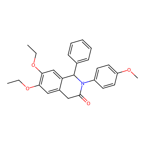 6,7-diethoxy-2-(4-methoxyphenyl)-1-phenyl-1,4-dihydroisoquinolin-3(2H)-one structure
