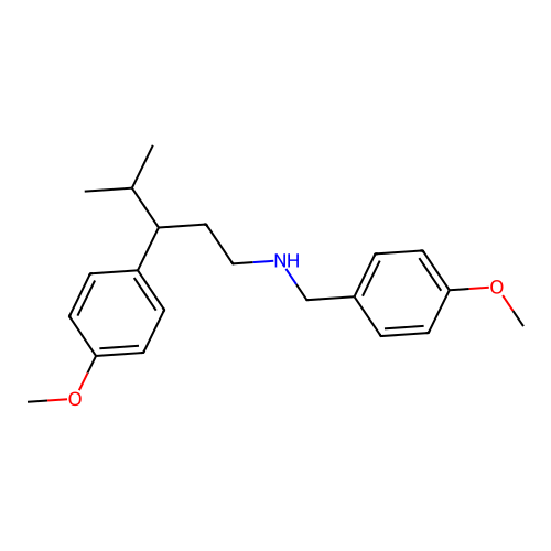 N-(4-methoxybenzyl)-3-(4-methoxyphenyl)-4-methylpentan-1-amine structure