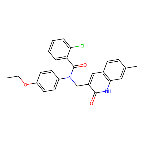2-chloro-N-(4-ethoxyphenyl)-N-((2-hydroxy-7-methylquinolin-3-yl)methyl)benzamide structure