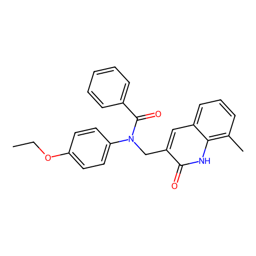 N-(4-ethoxyphenyl)-N-((2-hydroxy-8-methylquinolin-3-yl)methyl)benzamide structure