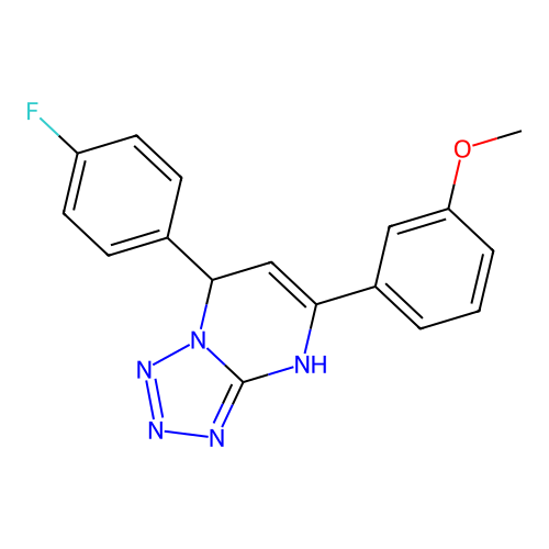 7-(4-Fluorophenyl)-5-(3-methoxyphenyl)-3,7-dihydrotetrazolo[1,5-a]pyrimidine structure
