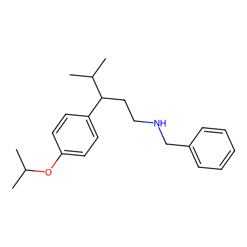 N-benzyl-3-(4-isopropoxyphenyl)-4-methylpentan-1-amine structure