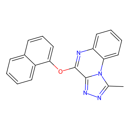 1-Methyl-4-(naphthalen-1-yloxy)[1,2,4]triazolo[4,3-a]quinoxaline structure