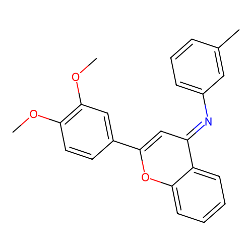 (E)-N-(2-(3,4-dimethoxyphenyl)-4H-chromen-4-ylidene)-3-methylaniline structure