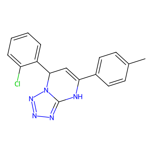 7-(2-Chlorophenyl)-5-(p-tolyl)-4,7-dihydrotetrazolo[1,5-a]pyrimidine structure