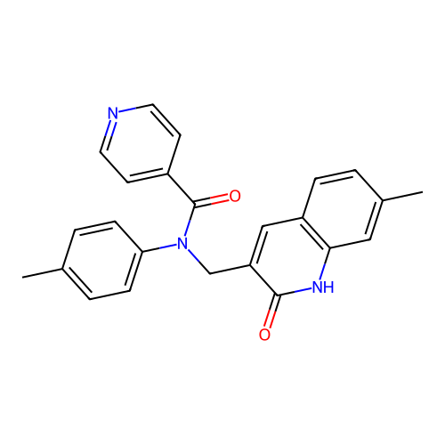 N-((2-hydroxy-7-methylquinolin-3-yl)methyl)-N-(p-tolyl)isonicotinamide structure