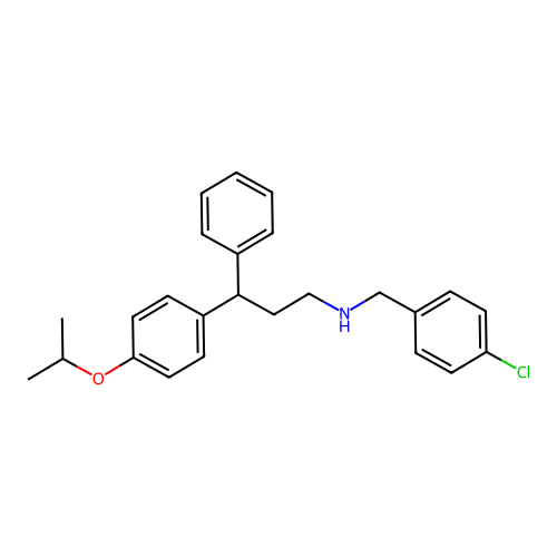 N-(4-chlorobenzyl)-3-(4-isopropoxyphenyl)-3-phenylpropan-1-amine structure