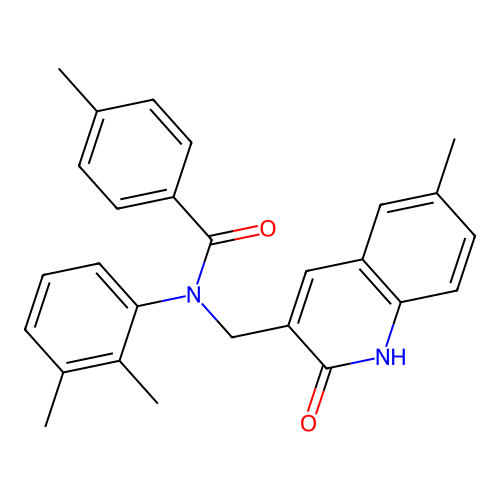 N-(2,3-dimethylphenyl)-N-((2-hydroxy-6-methylquinolin-3-yl)methyl)-4-methylbenzamide structure