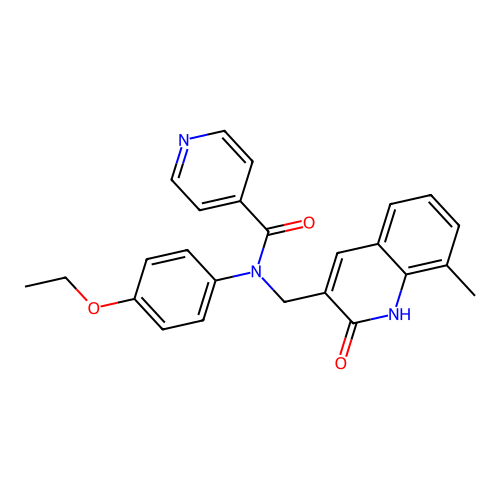 N-(4-ethoxyphenyl)-N-((2-hydroxy-8-methylquinolin-3-yl)methyl)isonicotinamide structure