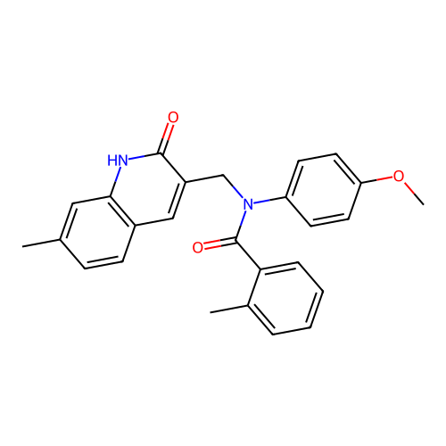 N-((2-hydroxy-7-methylquinolin-3-yl)methyl)-N-(4-methoxyphenyl)-2-methylbenzamide structure