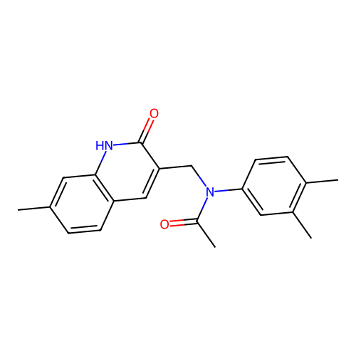 N-(3,4-dimethylphenyl)-N-[(7-methyl-2-oxo-1H-quinolin-3-yl)methyl]acetamide structure