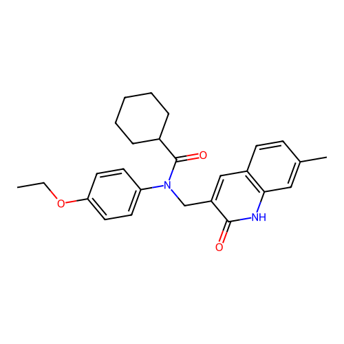 N-(4-ethoxyphenyl)-N-((2-hydroxy-7-methylquinolin-3-yl)methyl)cyclohexanecarboxamide structure