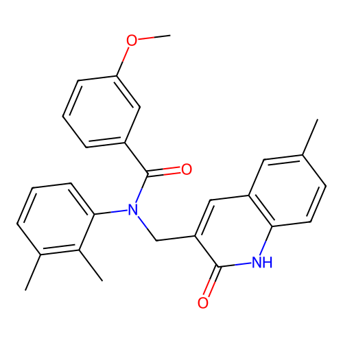 N-(2,3-dimethylphenyl)-3-methoxy-N-[(6-methyl-2-oxo-1H-quinolin-3-yl)methyl]benzamide structure