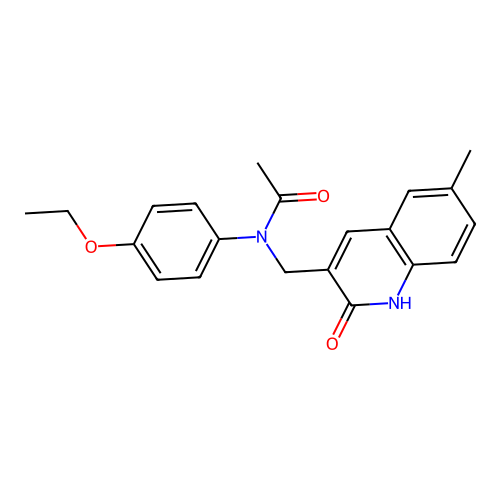 N-(4-ethoxyphenyl)-N-[(6-methyl-2-oxo-1H-quinolin-3-yl)methyl]acetamide structure