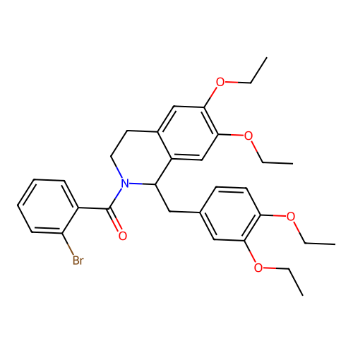 (2-bromophenyl)(1-(3,4-diethoxybenzyl)-6,7-diethoxy-3,4-dihydroisoquinolin-2(1H)-yl)methanone structure