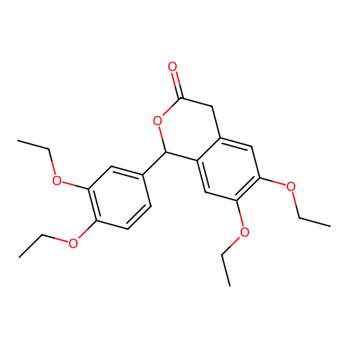1-(3,4-diethoxyphenyl)-6,7-diethoxy-1,4-dihydro-3H-isochromen-3-one structure