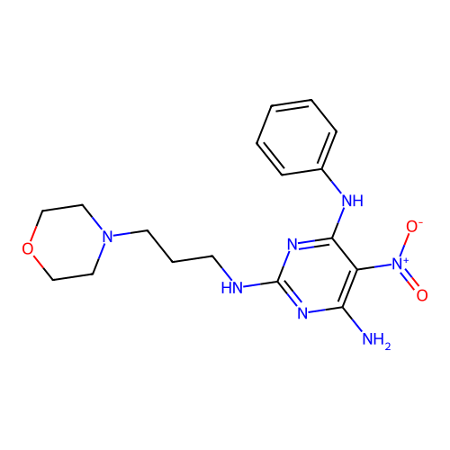 N-(3-Morpholin-4-yl-propyl)-5-nitro-N'-phenyl-pyrimidine-2,4,6-triamine structure