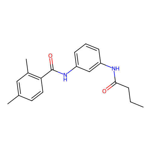 N-[3-(butyrylamino)phenyl]-2,4-dimethylbenzamide structure