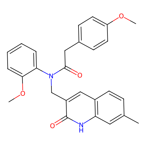 N-((2-hydroxy-7-methylquinolin-3-yl)methyl)-N-(2-methoxyphenyl)-2-(4-methoxyphenyl)acetamide structure