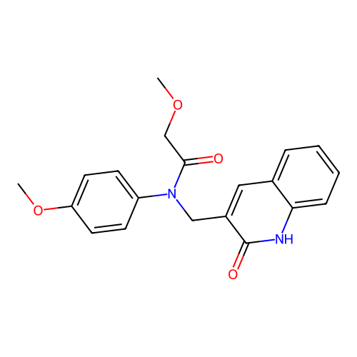 2-methoxy-N-(4-methoxyphenyl)-N-[(2-oxo-1H-quinolin-3-yl)methyl]acetamide structure