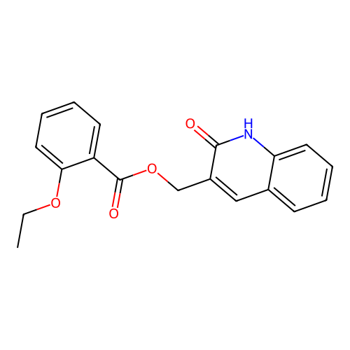 (2-oxo-1H-quinolin-3-yl)methyl 2-ethoxybenzoate structure