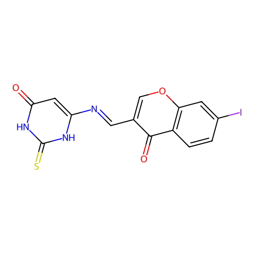 C14H8IN3O3S structure