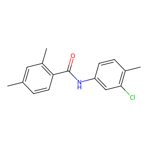 N-(3-chloro-4-methylphenyl)-2,4-dimethylbenzamide structure