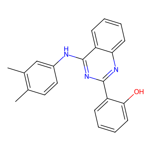 2-{(4Z)-4-[(3,4-dimethylphenyl)imino]-3,4-dihydroquinazolin-2-yl}phenol structure