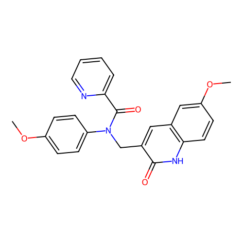 N-((2-hydroxy-6-methoxyquinolin-3-yl)methyl)-N-(4-methoxyphenyl)picolinamide structure