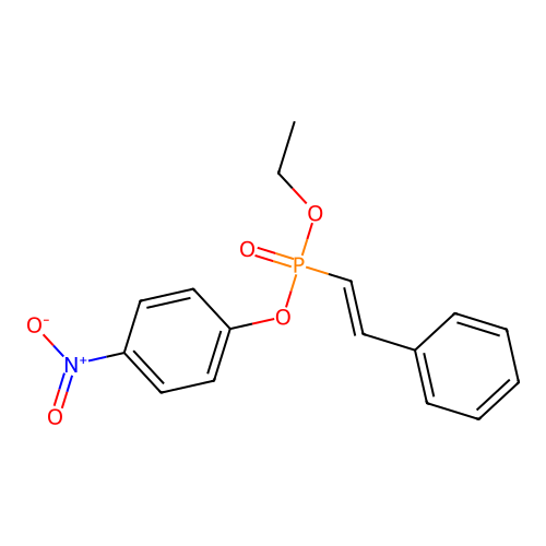 Phosphonic acid, phenylvinyl-, ethyl p-nitrophenyl ester structure